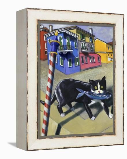 Cat of Burano (Chat de Burano)-Isy Ochoa-Framed Premier Image Canvas