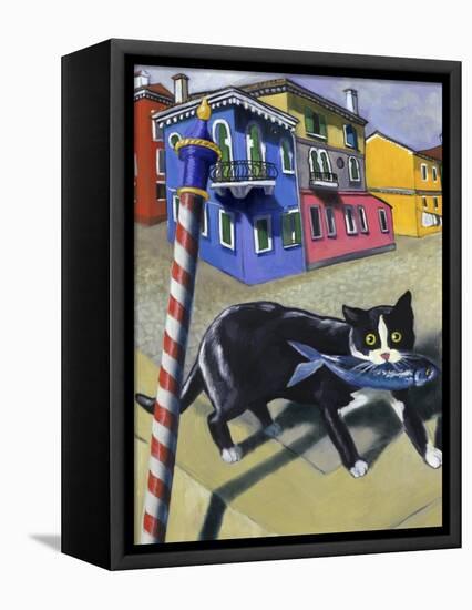 Cat of Burano (Chat de Burano)-Isy Ochoa-Framed Premier Image Canvas