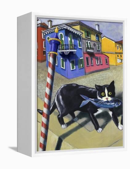 Cat of Burano (Chat de Burano)-Isy Ochoa-Framed Premier Image Canvas