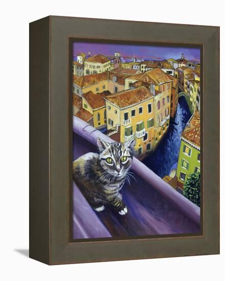Cat of Venice (Chat de Venise)-Isy Ochoa-Framed Premier Image Canvas