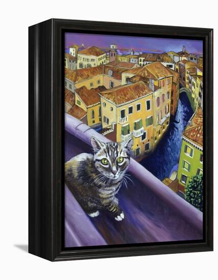 Cat of Venice (Chat de Venise)-Isy Ochoa-Framed Premier Image Canvas