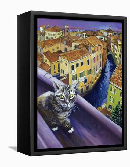Cat of Venice (Chat de Venise)-Isy Ochoa-Framed Premier Image Canvas