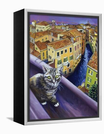 Cat of Venice (Chat de Venise)-Isy Ochoa-Framed Premier Image Canvas