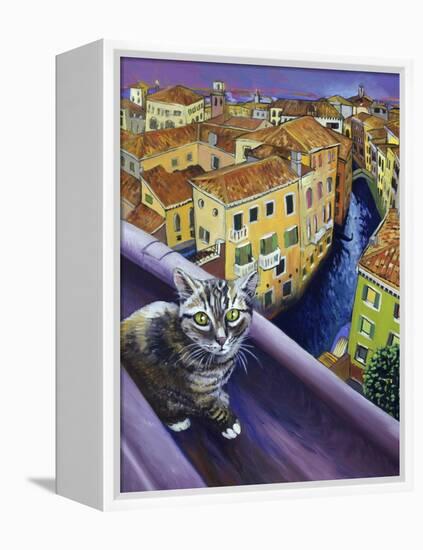 Cat of Venice (Chat de Venise)-Isy Ochoa-Framed Premier Image Canvas