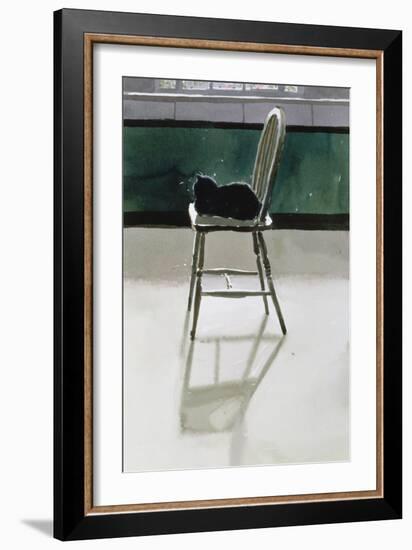 Cat on a Chair, 1986-Lucy Willis-Framed Giclee Print