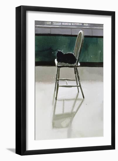 Cat on a Chair, 1986-Lucy Willis-Framed Giclee Print