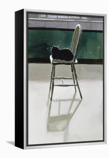 Cat on a Chair, 1986-Lucy Willis-Framed Premier Image Canvas