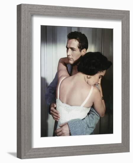 Cat on a Hot Tin Roof 1958 Directed by Richard Brooks Elizabeth Taylor and Paul Newman-null-Framed Photo