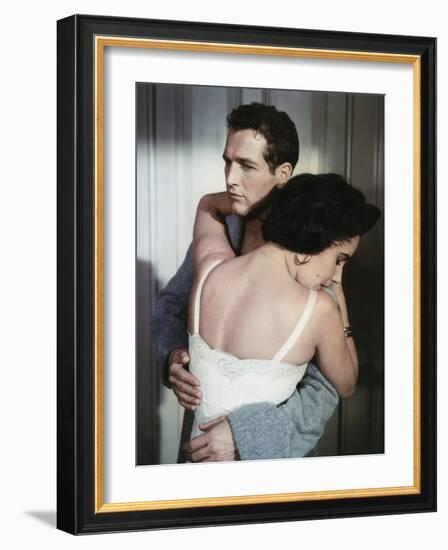 Cat on a Hot Tin Roof 1958 Directed by Richard Brooks Elizabeth Taylor and Paul Newman-null-Framed Photo