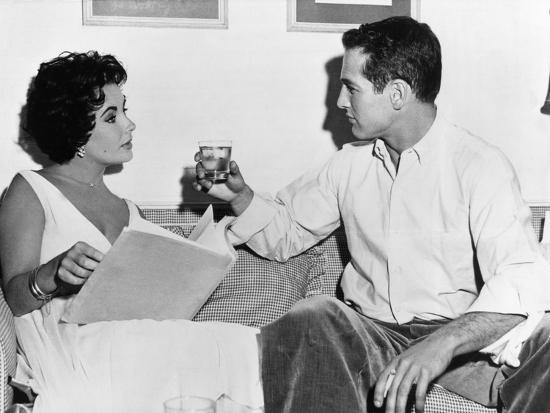 Cat On A Hot Tin Roof 1958 Directed By Richard Brooks On The Set Elizabeth Taylor And Paul Newman Photo Art Com