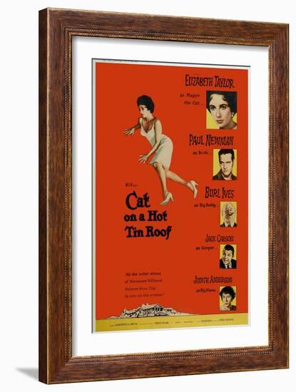 Cat on a Hot Tin Roof, 1958-null-Framed Premium Giclee Print