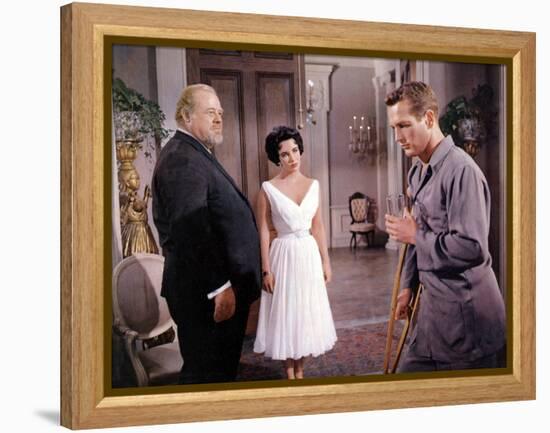 Cat on a Hot Tin Roof, Burl Ives, Elizabeth Taylor, Paul Newman, 1958-null-Framed Stretched Canvas