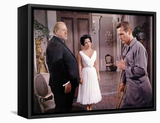 Cat on a Hot Tin Roof, Burl Ives, Elizabeth Taylor, Paul Newman, 1958-null-Framed Stretched Canvas