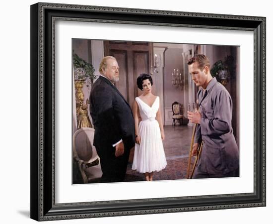 Cat on a Hot Tin Roof, Burl Ives, Elizabeth Taylor, Paul Newman, 1958-null-Framed Photo