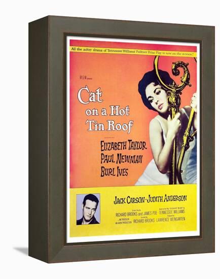 Cat on a Hot Tin Roof, Elizabeth Taylor, Paul Newman, 1958-null-Framed Stretched Canvas