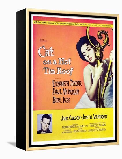 Cat on a Hot Tin Roof, Elizabeth Taylor, Paul Newman, 1958-null-Framed Stretched Canvas