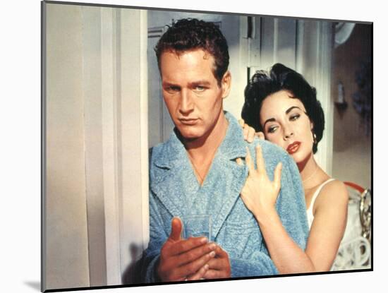 Cat on a Hot Tin Roof, Paul Newman, Elizabeth Taylor, 1958-null-Mounted Photo