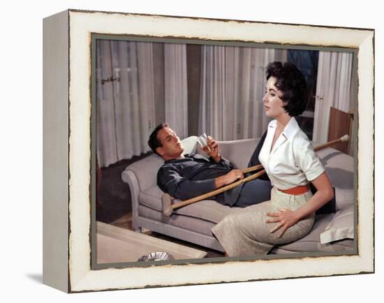 Cat on a Hot Tin Roof, Paul Newman, Elizabeth Taylor, 1958-null-Framed Stretched Canvas