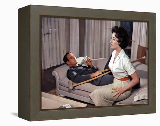 Cat on a Hot Tin Roof, Paul Newman, Elizabeth Taylor, 1958-null-Framed Stretched Canvas