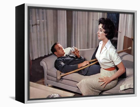 Cat on a Hot Tin Roof, Paul Newman, Elizabeth Taylor, 1958-null-Framed Stretched Canvas