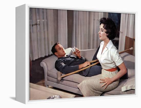 Cat on a Hot Tin Roof, Paul Newman, Elizabeth Taylor, 1958-null-Framed Stretched Canvas