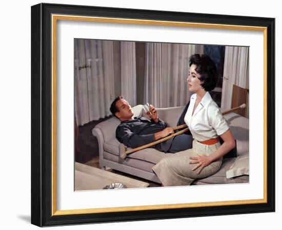 Cat on a Hot Tin Roof, Paul Newman, Elizabeth Taylor, 1958-null-Framed Photo