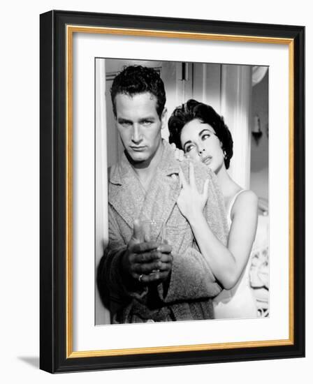 Cat on a Hot Tin Roof, Paul Newman, Elizabeth Taylor, 1958-null-Framed Photo