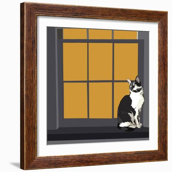 Cat on a Window Sill I-Emily Kalina-Framed Art Print