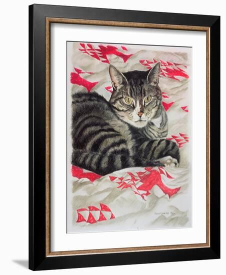 Cat on Quilt-Anne Robinson-Framed Giclee Print