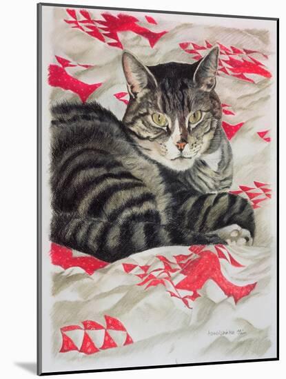 Cat on Quilt-Anne Robinson-Mounted Giclee Print