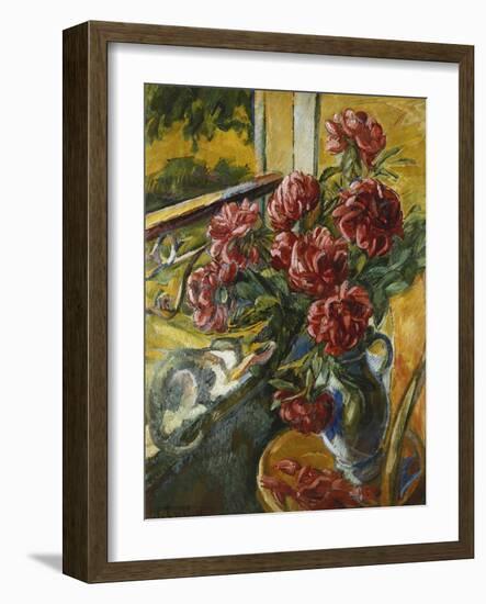 Cat on the Edge of the Window-Nicolas Alexandrovitch Tarkhoff-Framed Giclee Print