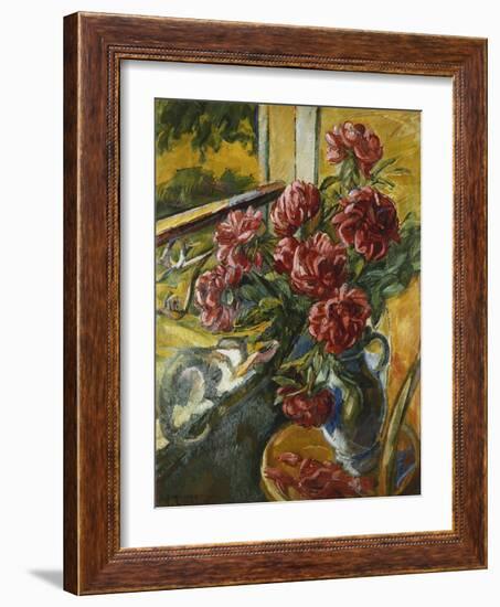 Cat on the Edge of the Window-Nicolas Alexandrovitch Tarkhoff-Framed Giclee Print