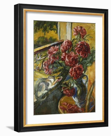 Cat on the Edge of the Window-Nicolas Alexandrovitch Tarkhoff-Framed Giclee Print