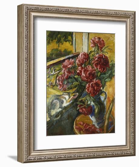 Cat on the Edge of the Window-Nicolas Alexandrovitch Tarkhoff-Framed Giclee Print