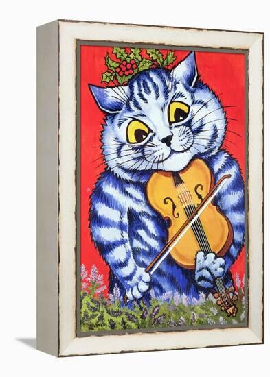 Cat on the Fiddle-Louis Wain-Framed Premier Image Canvas