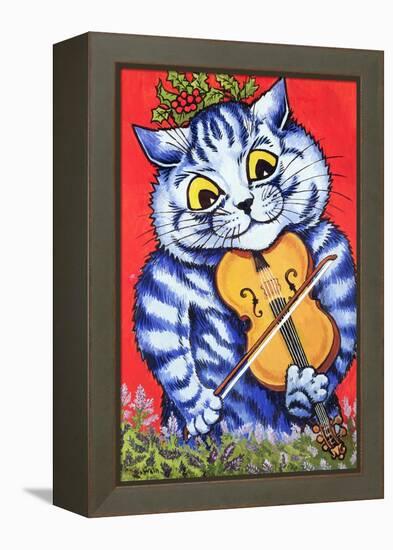 Cat on the Fiddle-Louis Wain-Framed Premier Image Canvas