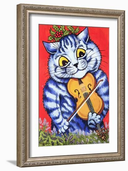 Cat on the Fiddle-Louis Wain-Framed Giclee Print