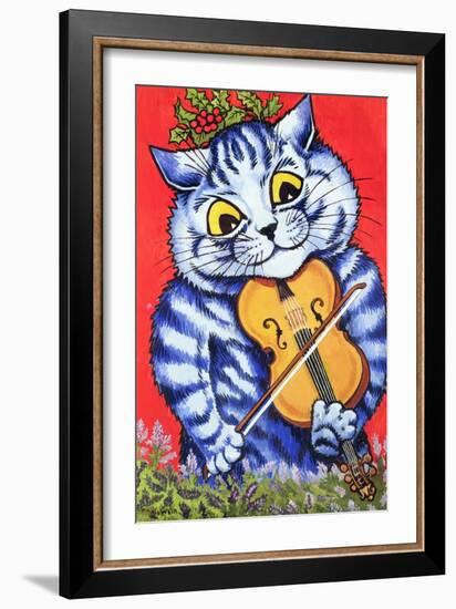 Cat on the Fiddle-Louis Wain-Framed Giclee Print