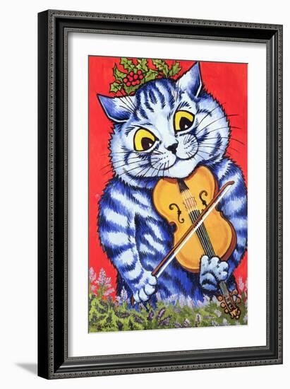 Cat on the Fiddle-Louis Wain-Framed Giclee Print