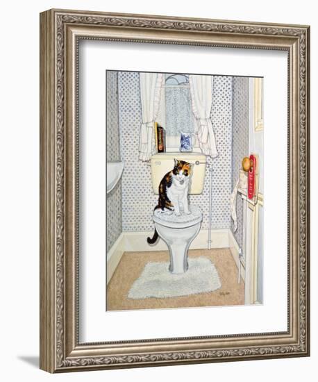 Cat on the Loo, 1991-Ditz-Framed Giclee Print