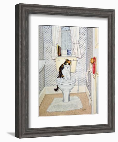 Cat on the Loo, 1991-Ditz-Framed Giclee Print