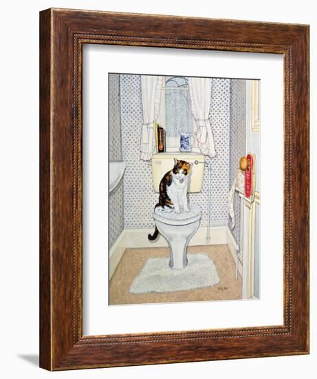 Cat on the Loo, 1991-Ditz-Framed Giclee Print