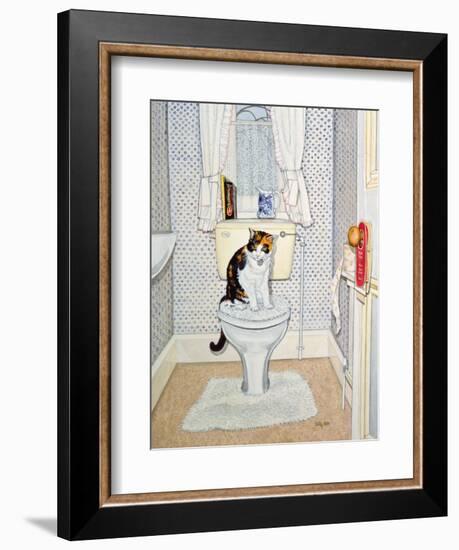 Cat on the Loo, 1991-Ditz-Framed Giclee Print