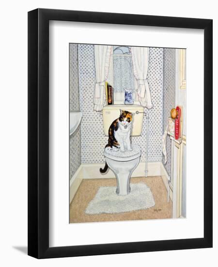 Cat on the Loo, 1991-Ditz-Framed Giclee Print