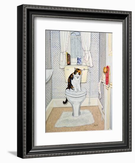 Cat on the Loo, 1991-Ditz-Framed Giclee Print