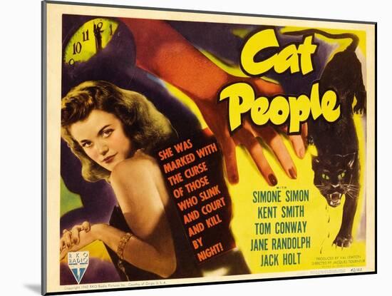 Cat People, 1942, Directed by Jacques Tourneur-null-Mounted Giclee Print