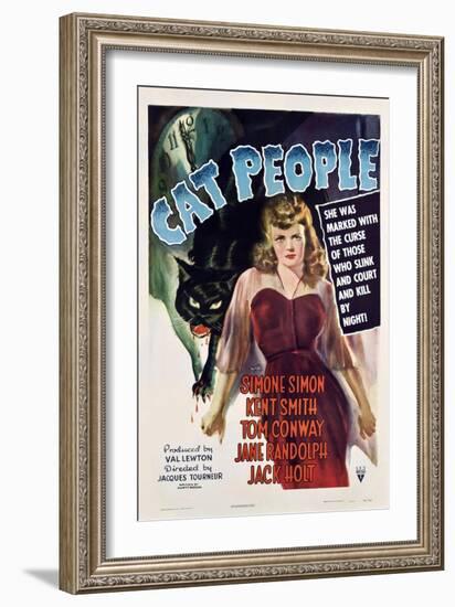 Cat People, 1942, Directed by Jacques Tourneur-null-Framed Premium Giclee Print