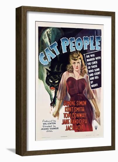 Cat People, 1942, Directed by Jacques Tourneur-null-Framed Premium Giclee Print