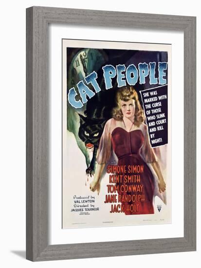 Cat People, 1942, Directed by Jacques Tourneur-null-Framed Giclee Print