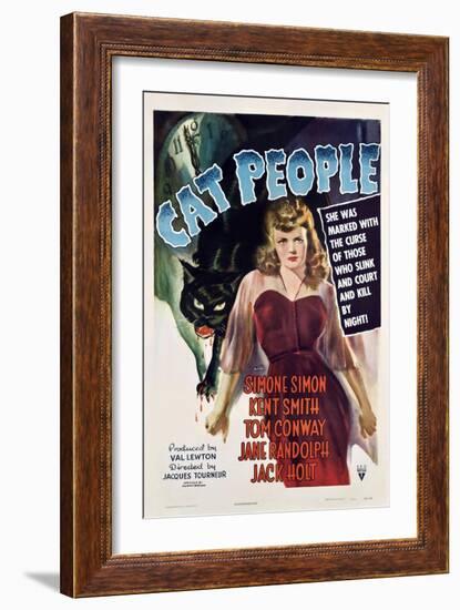 Cat People, 1942, Directed by Jacques Tourneur-null-Framed Giclee Print